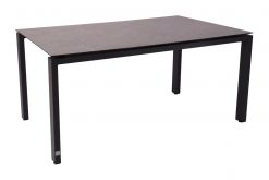 19609 19608  goa 160x95 donker grijs 247x165 - 4 Seasons Goa tuintafel - HPL - dark grey - 160x95 cm.