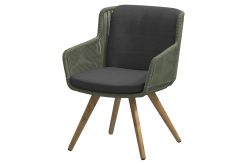 213732 flores dining chair teak legs green 247x165 - 4 Seasons Flores dining tuinstoel met teak poten - Groen