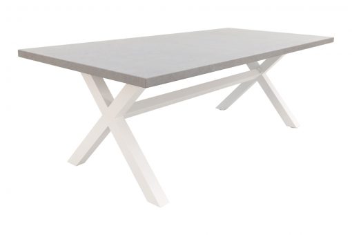 632a2519 vrijstaand 510x340 - Verona betonlook tuintafel 220 x 100 cm. - White