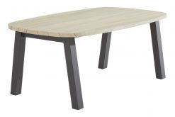 90412 90771  derby teak top ellipse 180x110cm with alu legs 2 247x165 - Taste Derby Ellips tuintafel - teak hout - 180x110 cm.