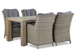 buckingham naturel brighton 165 cm 1 247x165 - Garden Collections Buckingham/Brighton 165 cm dining tuinset 5-delig