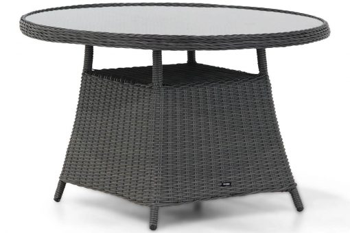 buckingham wicker dining tuintafel rond 115cm off black 510x340 - Garden Collections Buckingham dining tuintafel rond 120 cm