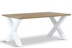 cardiff tafel wit 180 cm blad teak 247x165 - Lifestyle Cardiff dining tuintafel 180 x 100 cm