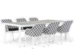 crossway blackwhite white met ravenna dining tuintafel 240 247x165 - Lifestyle Crossway/Ravenna 240 cm dining tuinset 7-delig