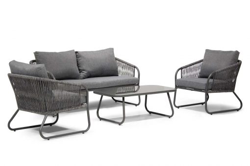 estrella loungeset foto 1 510x340 - Lifestyle loungeset Estrella 4-delig rope antraciet