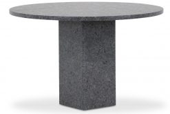 granieten tafel rond 120 cm pearl grey satinado 247x165 - Garden Collections Graniet dining tuintafel rond 120 cm