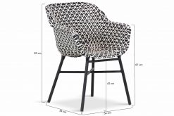 hartman delphine tuinstoel ps 247x165 - Delphine Dining Chair (without cushion) Nouveaux rotin white-black