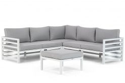 linde aluminium hoek loungeset wit 4 delig 247x165 - Domani Linde hoek loungeset 4-delig