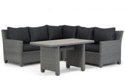 lusso hoek loungeset dining off black met hoge loungetafel 247x165 - Garden Collections Lusso dining loungeset 4-delig