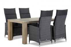 madera off black birhgton 165 1 247x165 - Garden Collections Madera/Brighton 165 cm dining tuinset 5-delig