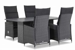 madera off black graniet 180 1 247x165 - Garden Collections Madera/Graniet 180 cm dining tuinset 5-delig