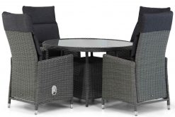 madera off black buckingham rond 115cm 5 delig 247x165 - Garden Collections Madera/Buckingham 115 cm rond dining tuinset 5-delig