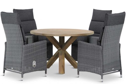 madera tuinset off black 5d sand city 510x340 - Garden Collections Madera/Sand City rond 120 cm dining tuinset 5-delig