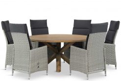 mandera tuinset new grey 7d sand city 247x165 - Garden Collections Madera/Sand City rond 160 cm dining tuinset 7-delig