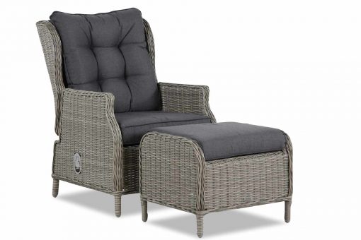 new castle loungestoel met hocker 510x340 - Garden Collections New Castle bistroset 2-delig