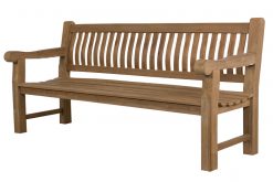 patrick teak tuinbank xl vrijstaand 247x165 - Teakhouten tuinbank Patrick XL - 200 cm.