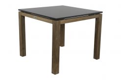 picasso tafel 90x90 voor 6a5990 vrijstaand 247x165 - Hartman Picasso teak tafel met graniet blad 90x90 cm. - Op=Op