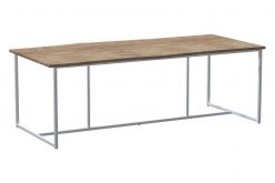 robusto teak top with quatro frost grey frame 220x95cm lr 247x165 - 4 Seasons Quatro frost grey/Robusto teakhouten tafel.