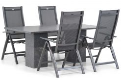 royal club tuinset antracite 5d graniet rechthoek 247x165 - Hartman Royal Club/Graniet 180 cm dining tuinset 5-delig