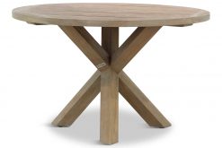 sand city teak table 120 cm 247x165 - 4 Seasons Outdoor Elba/Sand City 120 cm dining tuinset 5-delig