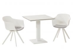 91040 91059  solid dining with titan table ceramic white 02 247x165 - Taste by 4 Seasons | Bistroset Solid | White