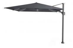 platinum zweefparasol challenger glow t2 3x3 antraciet vrijstaand 247x165 - Platinum | Zweefparasol Challenger T² Glow 300 x 300 cm | Antraciet