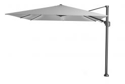 platinum zweefparasol challenger glow t2 3x3 licht grijs vrijstaand 247x165 - Platinum | Zweefparasol Challenger T² Glow 300 x 300 cm | Lichtgrijs