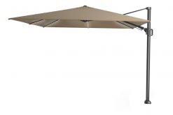 platinum zweefparasol challenger glow t2 3x3 taupe vrijstaand 247x165 - Platinum | Zweefparasol Challenger T² Glow 300 x 300 cm | Taupe