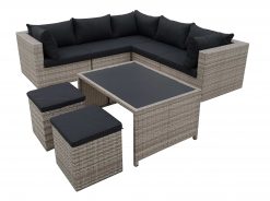 salou hoekbank met koffietafel light grey flat 247x184 - Fonteyn | Loungeset Salou Met Koffietafel | Light Grey