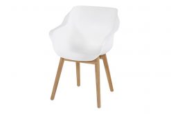 sophie armleuningen teak royalwhite 247x165 - Hartman | Tuinstoel Sophie met Armleuningen Teak | Royal White