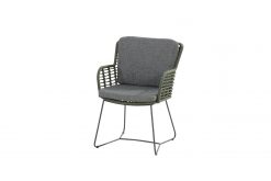 213824  fabrice dining chair green anthracite with 2 cushions 01 247x165 - 4-Seasons Fabrice tuinstoel - Groen