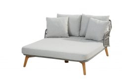 213846  sempre daybed teak silver grey with 5 cushions 01 247x165 - 4-Seasons Sempre Daybed - Teak/Silver Grey