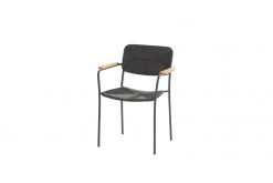 213851  bora stacking chair anthracite teak arm 01 247x165 - 4-Seasons Bora stapelstoel - Antraciet/Teak