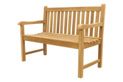 632a4546 vrijstaand 247x165 - Teak houten tuinbank Bison - 120 cm.