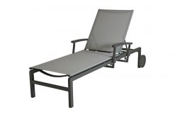 90475 regina sunbed with reclining arms and wheels matt carbon 247x165 - Taste Regina ligbed - Matt Carbon