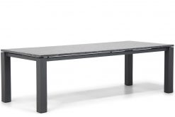 alaska tafel antracite 240x100 cm zonder wielen  247x165 - Van Dijk Alaska dining tuintafel 240 x 100 cm