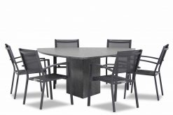 amarilla graniet triangel 1 247x165 - Lifestyle Amarilla/Graniet triangel 170 cm dining tuinset 7-delig stapelbaar