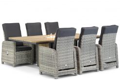 bello tuinstoel met seaside vuurtafel 220 cm 247x165 - Garden Collections Bello/Seaside 220 cm dining tuinset 7-delig