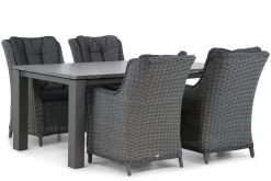 buckingham tuinset off black 5d alaska 247x165 - Garden Collections Buckingham/Alaska 180 cm dining tuinset 5-delig