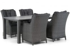 buckingham tuinset off black 5d munster 247x165 - Garden Collections Buckingham/Munster 180 cm dining tuinset 5-delig