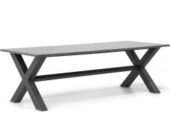 calgary tafel antracite 240x100 cm 247x165 - Van Dijk Calgary dining tuintafel 240 x 100 cm