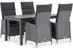 denver tuinset flat antraciet 5d concept 247x165 - Garden Collections Denver/Concept 160 cm dining tuinset 5-delig