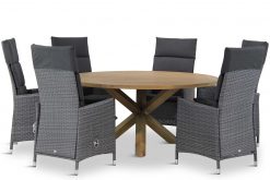 denver tuinset flat antraciet 7d sand city 247x165 - Garden Collections Denver/Sand City rond 160 cm dining tuinset 7-delig