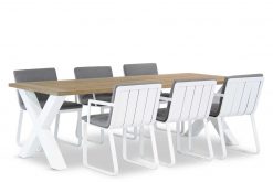 estancia white met cardiff tuintafel 240 white frame 247x165 - Lifestyle Estancia/Cardiff 240 cm dining tuintafel 7-delig