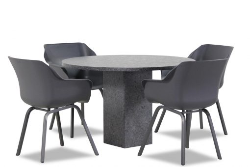 hartman sophie graniet 120 cm tuinset 1 510x340 - Hartman Sophie element/Graniet rond 120 cm dining tuinset 5-delig