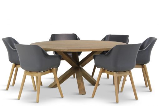 hartman sophie teak xerix met sand city tafel 240 cm 510x340 - Hartman Sophie teak/Sand City rond 160 cm dining tuinset 7-delig