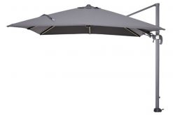 hawaii zweefparasol 300x300 cm met lampen 247x165 - Hawaii zweefparasol 300x300 cm. Donker grijs + led verlichting