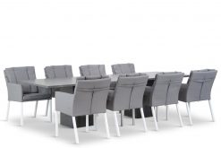 lifestyle parma stoel wit met granieten tuintafel 300 cm 247x165 - Lifestyle Parma/Graniet 300 cm dining tuinset 9-delig