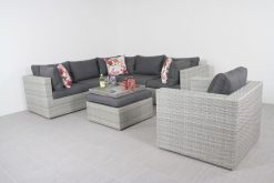 lr 12 parma corner wg   hocker   stoel voor 2918 247x165 - Suns Parma loungeset - inclusief loungestoel - white grey