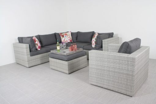 lr 12 parma corner wg hocker stoel voor 2918 510x340 - Suns Parma loungeset - inclusief loungestoel - white grey